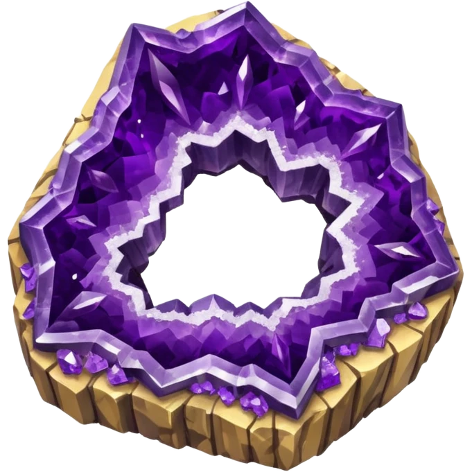 An amethyst geode emoji