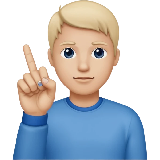 🩵 with middle finger emoji