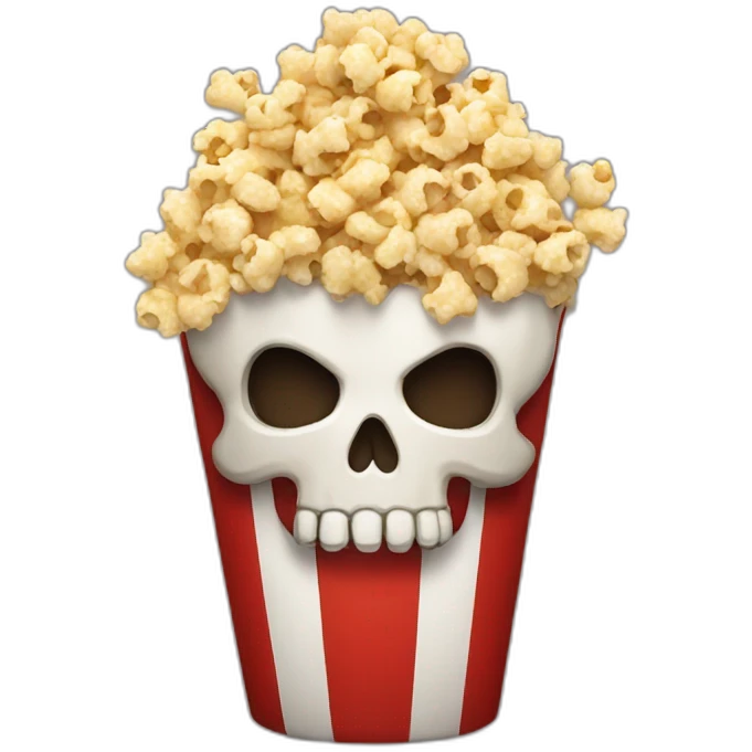 Skull popcorn emoji