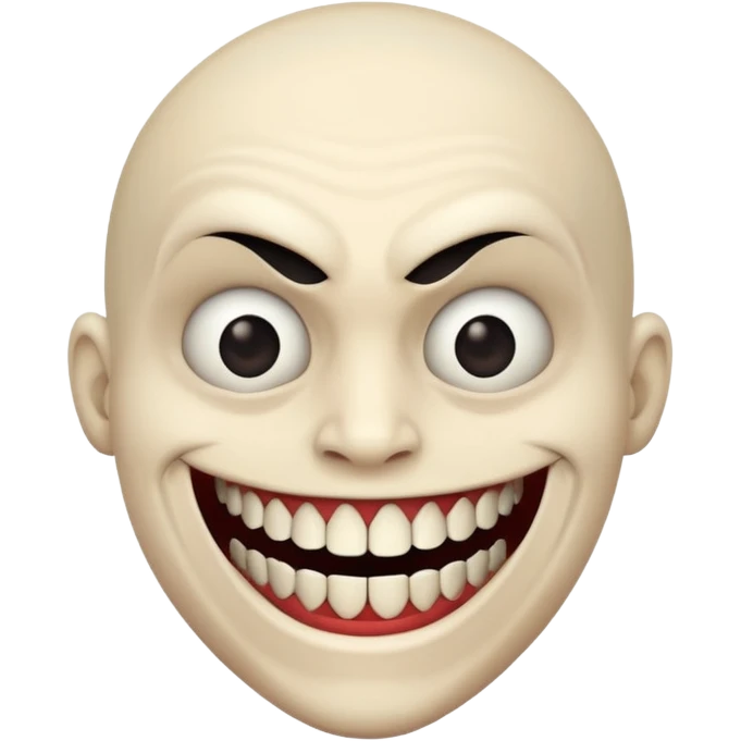 Scary smile emoji