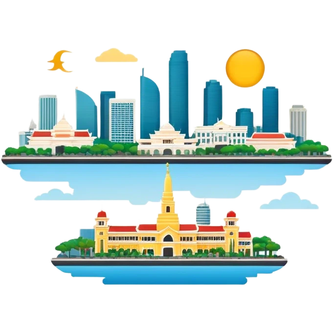 saigon skyline, borderless emoji