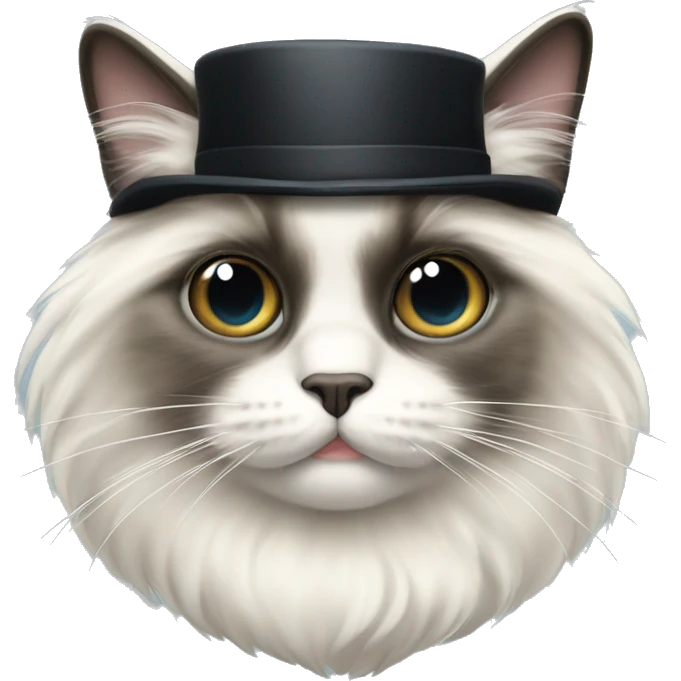 ragdoll cat with monocle emoji