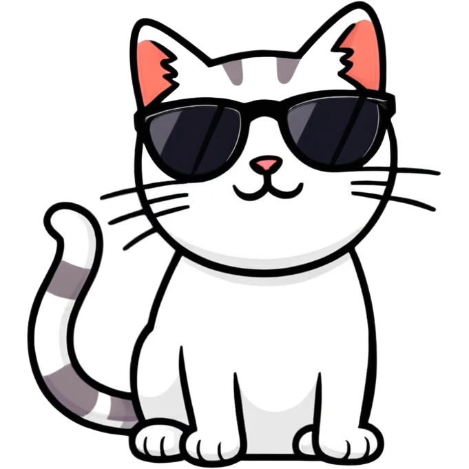 Cat with sunglasses emoji