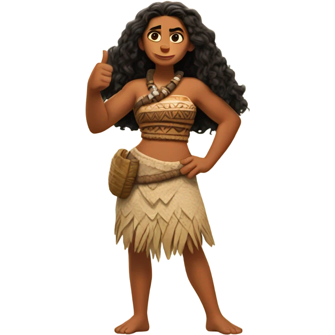 Moana doing thumbs down emoji
