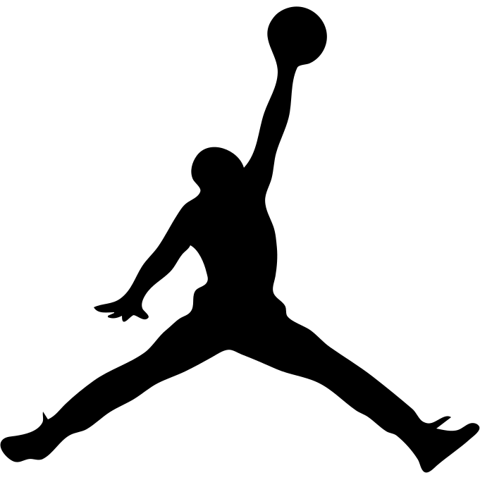 Air Jordan logo solid black minimalistic emoji