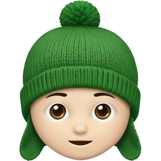 a green beanie emoji