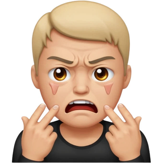 angry and cry emoji