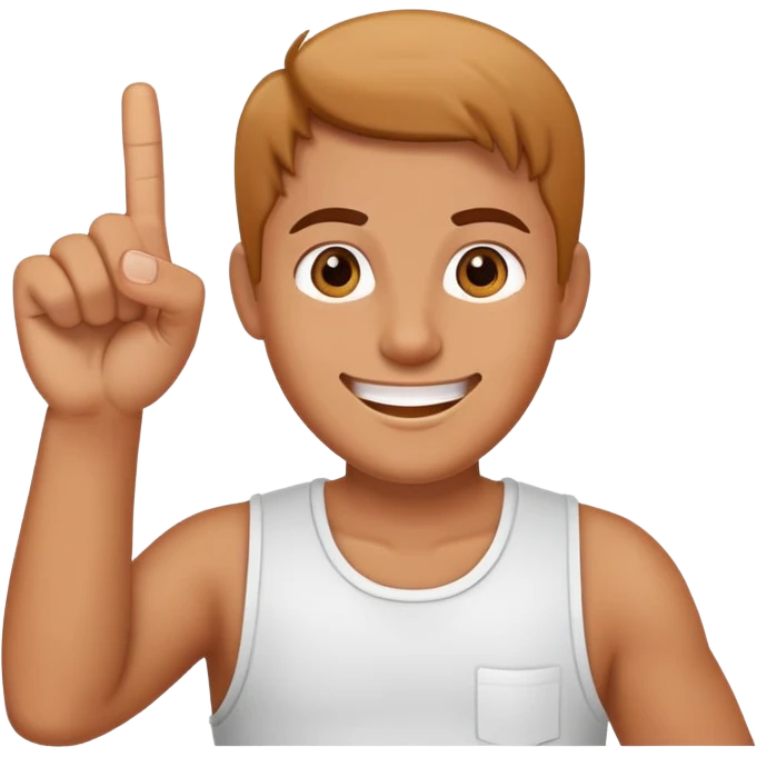 smile face with middle finger emoji