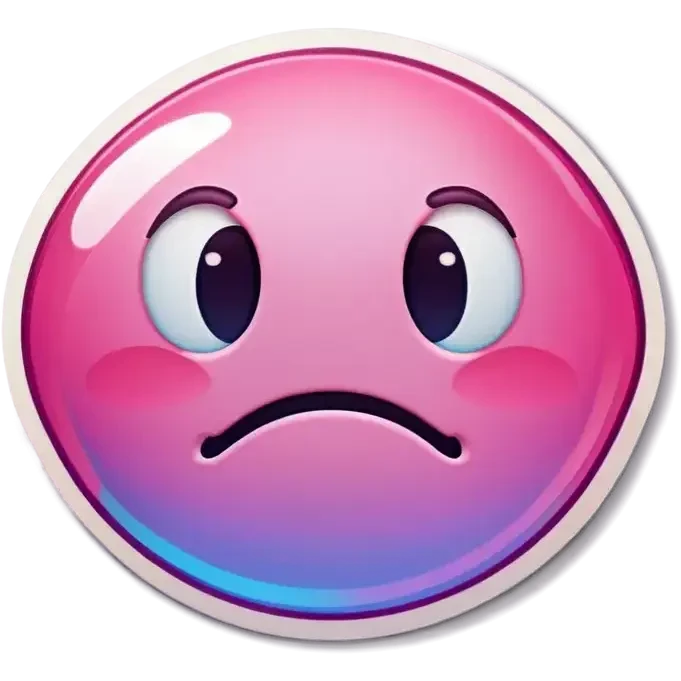 Pink iOS emoji bubble emoji