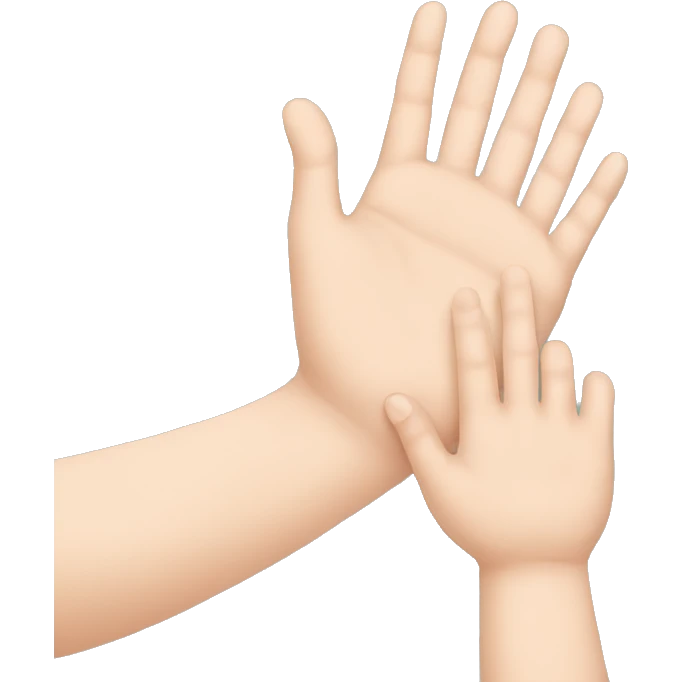 baby hand and mum hand emoji
