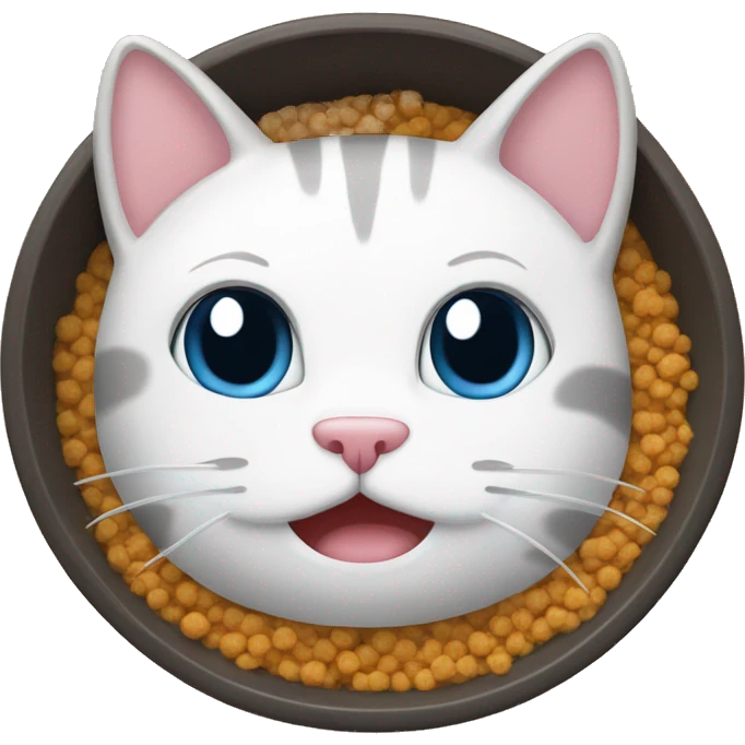 Cat bowl of cat wet food emoji