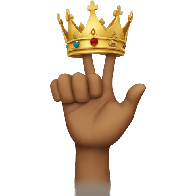 king raising is finger emoji