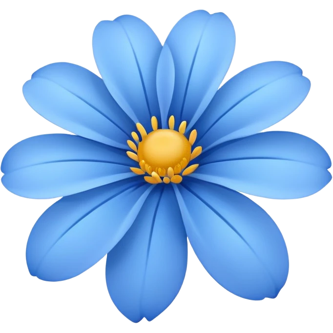 Generate one flower blue  emoji