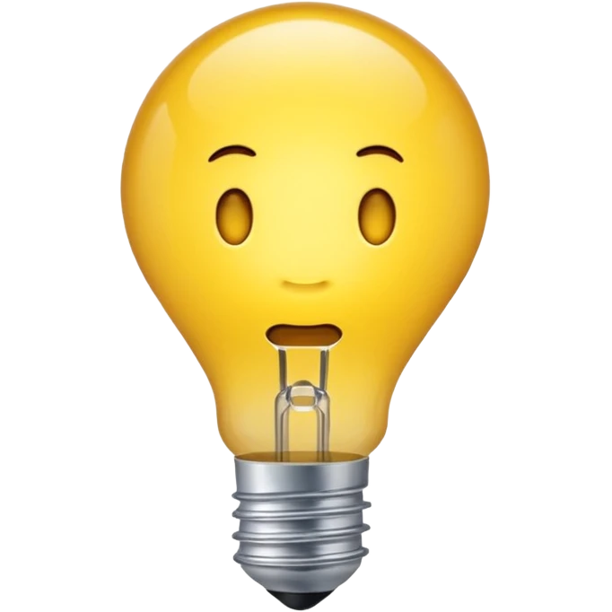 лампочка желтая сияющая emoji