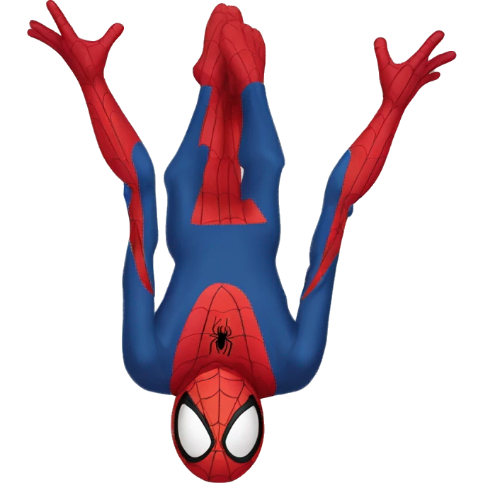 Create spiderman upside down  emoji