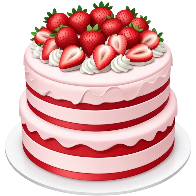 2 tier Strawberry Cake emoji