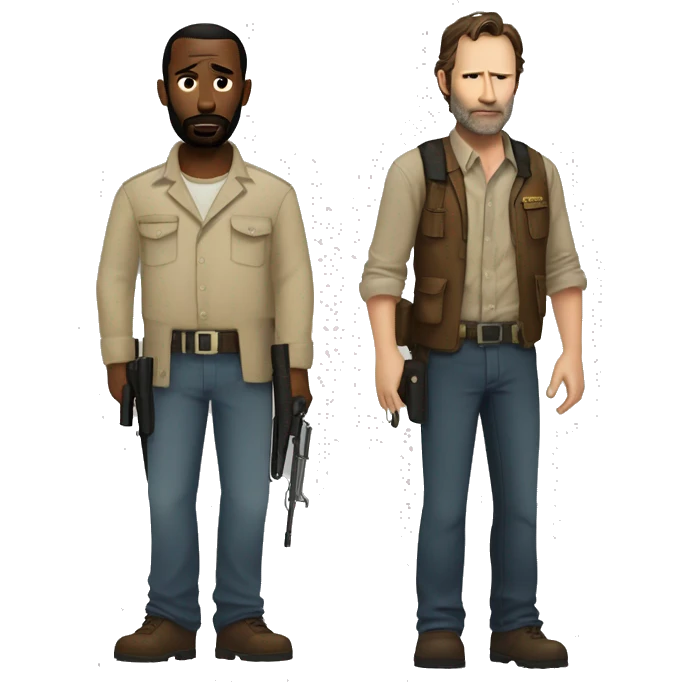 Morgan Jones and Rick Grimes emoji