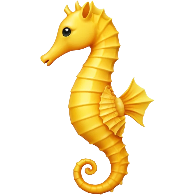 Left Facing Yellow Seahorse  emoji