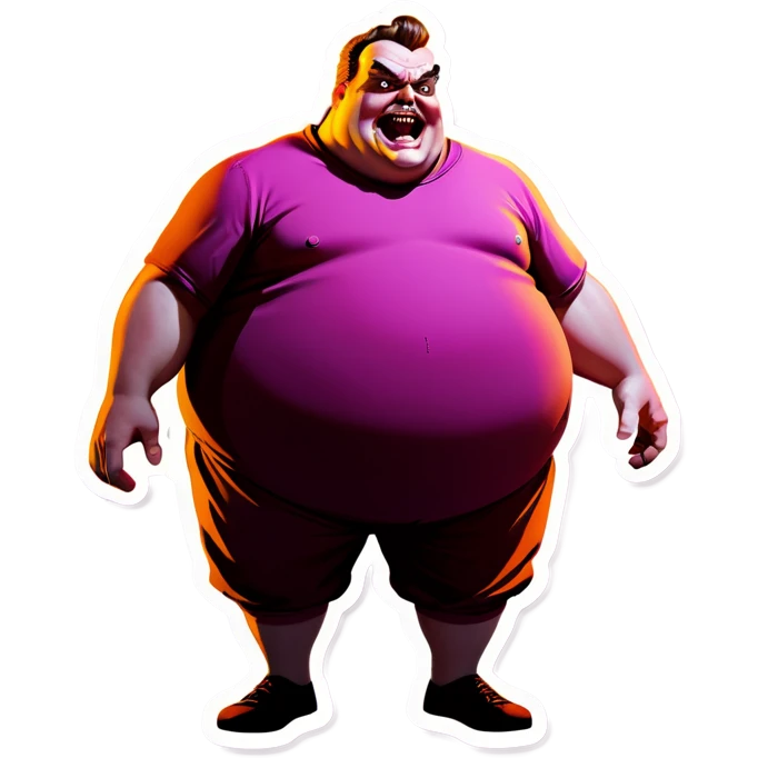 Scary fat guy emoji