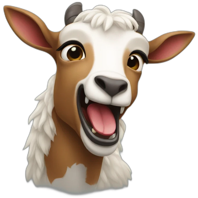 Cabra sacando la lengua emoji