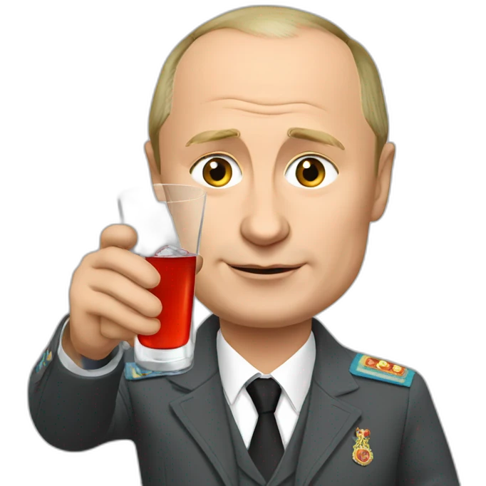 Putin drinking vodka emoji