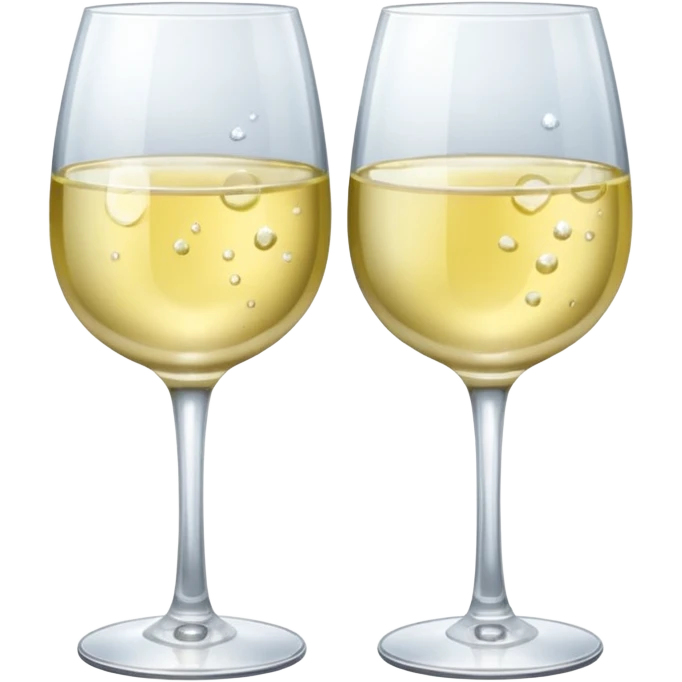 two glasses of white wine emoji