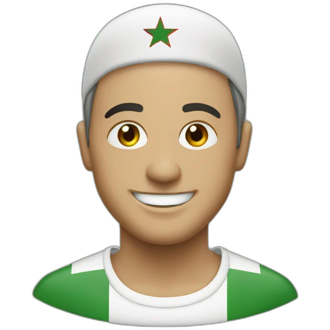 Algeria flag man smile emoji