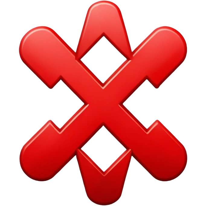 Red X sign emoji
