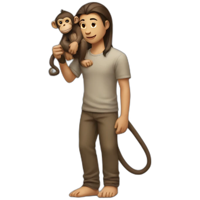 Human with Monkey tail emoji