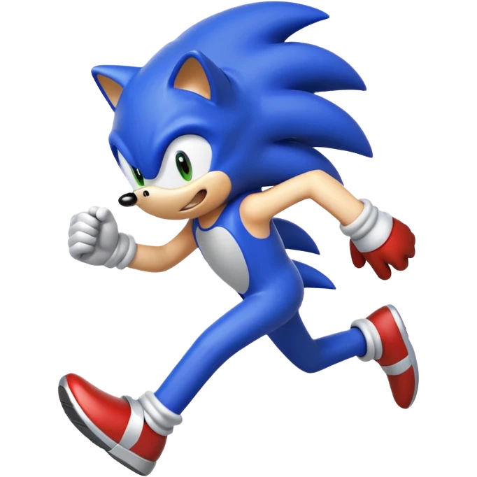 Sonic the hedgehog running away  emoji