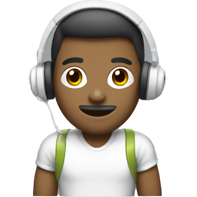 gamimg guy with white headset and controler emoji