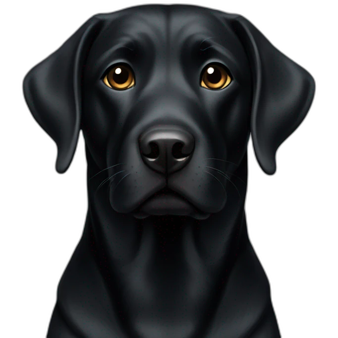 black lab black emoji