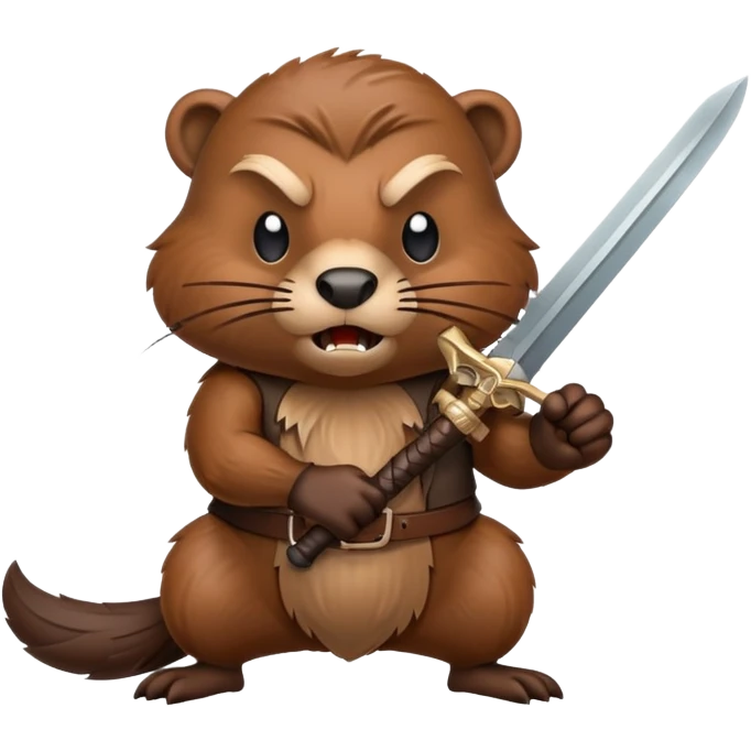 beaver with a weapon emoji