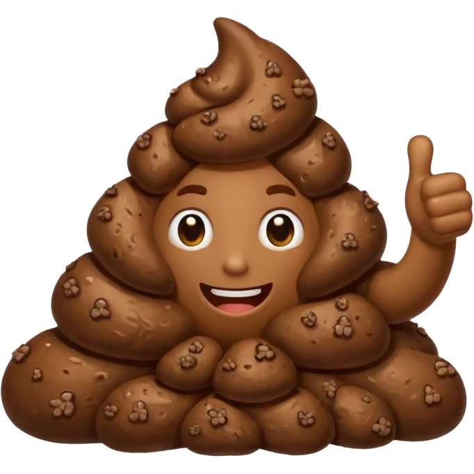 Poop shows a like emoji