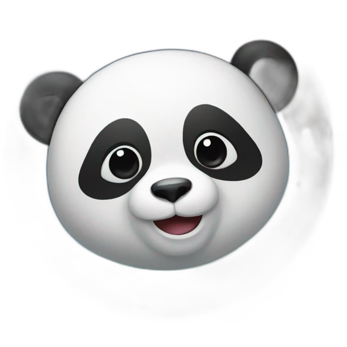 happy panda in a wonderful planet  emoji