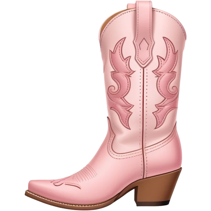 Pastel pink cowboy boot emoji