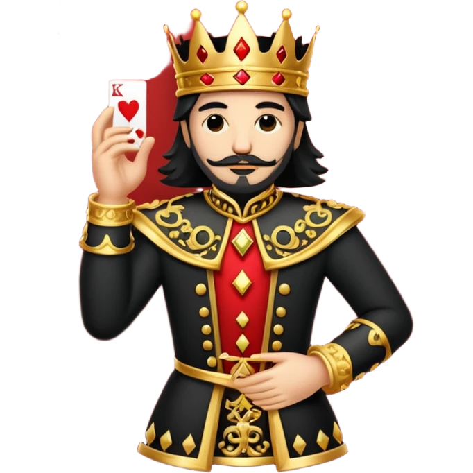 Solitaire card king emoji