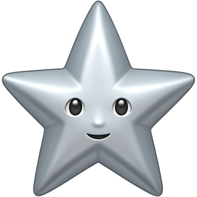 shining silver star emoji