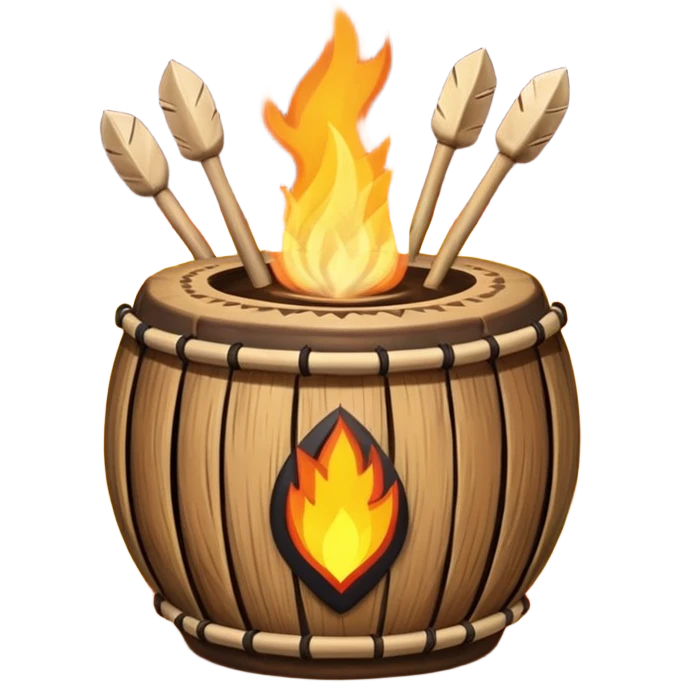 SHAMAN DRUM FIRE emoji