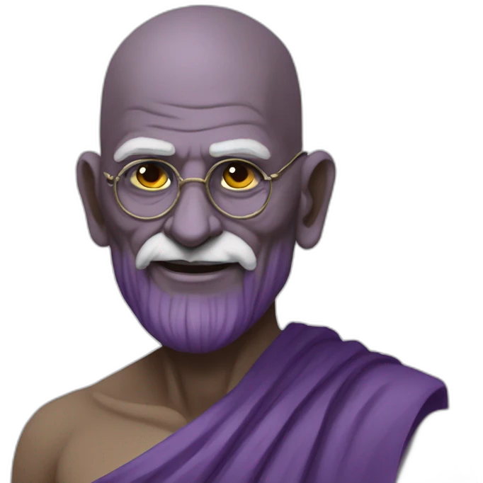 Gandhi ji as a thanos emoji