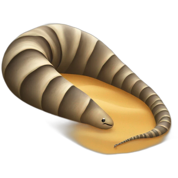 Sandworm on sand emoji