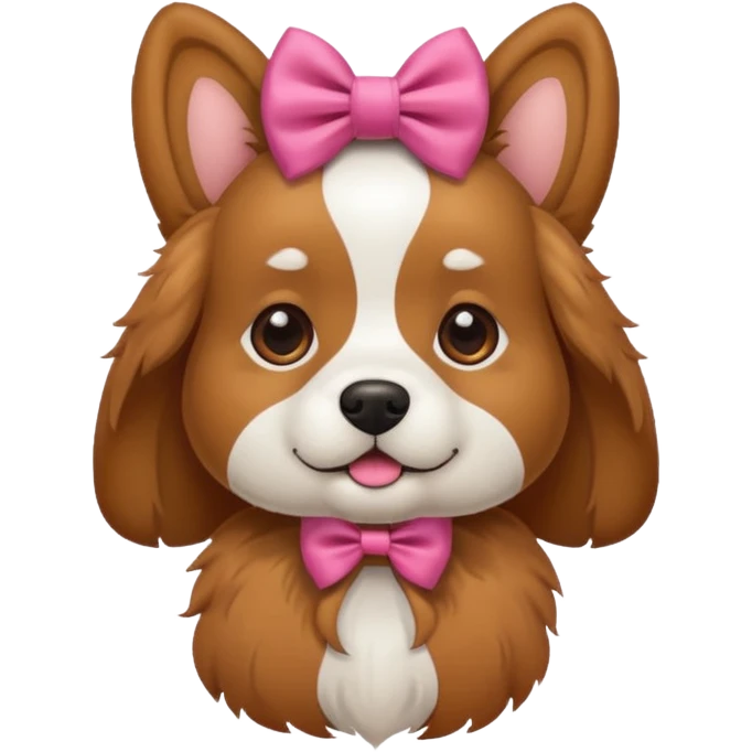 Dog with bow emoji
