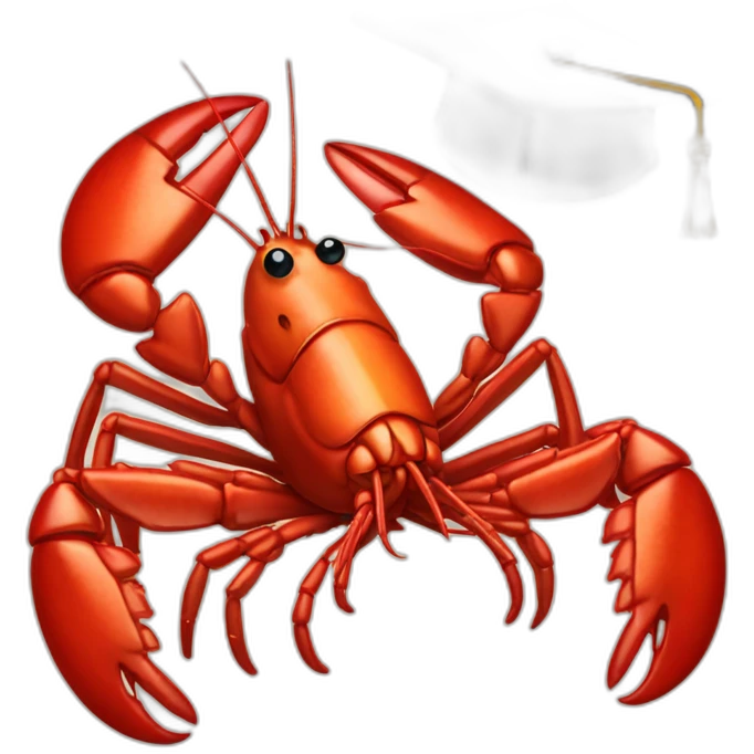 Lobster graduate emoji