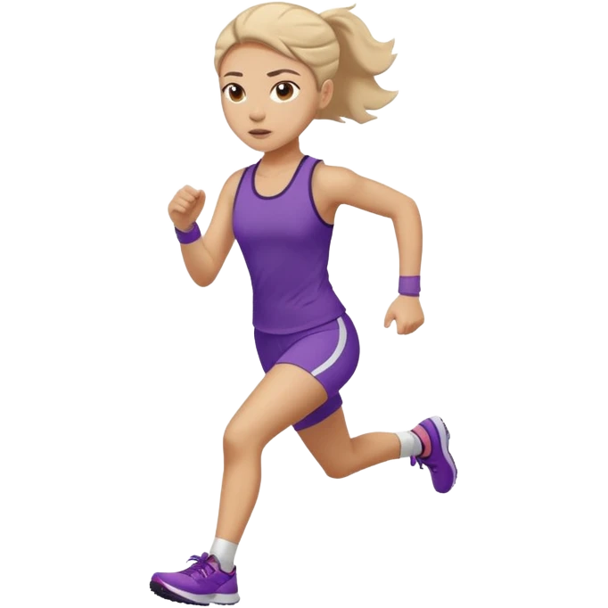 Girl running and working out emoji