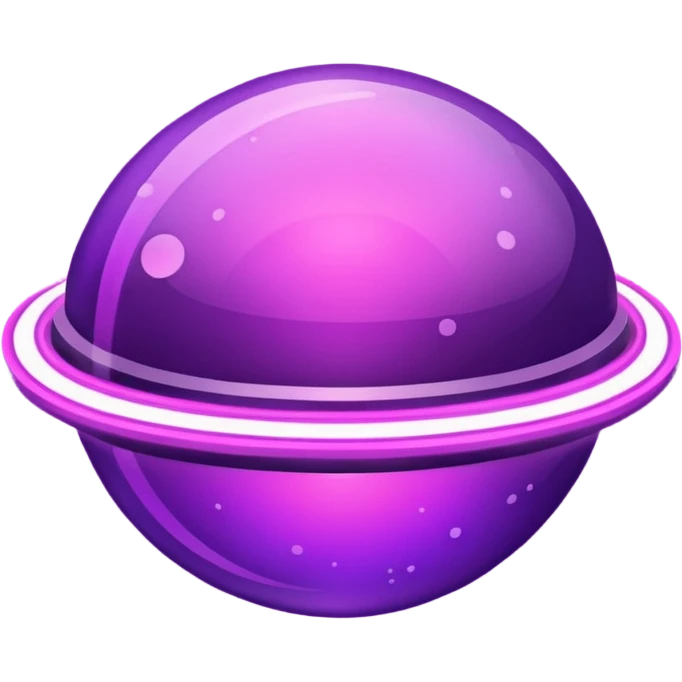 Fashion planet purple  emoji