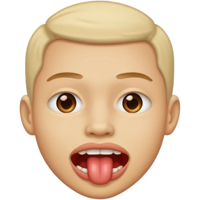 Face biting lip emoji