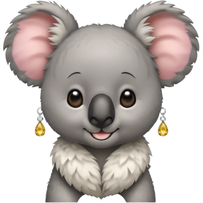 Koala with earrings emoji