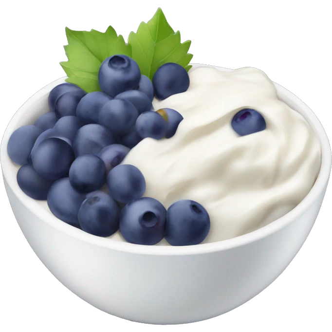 yoghurt bowl with grapes and blueberries emoji