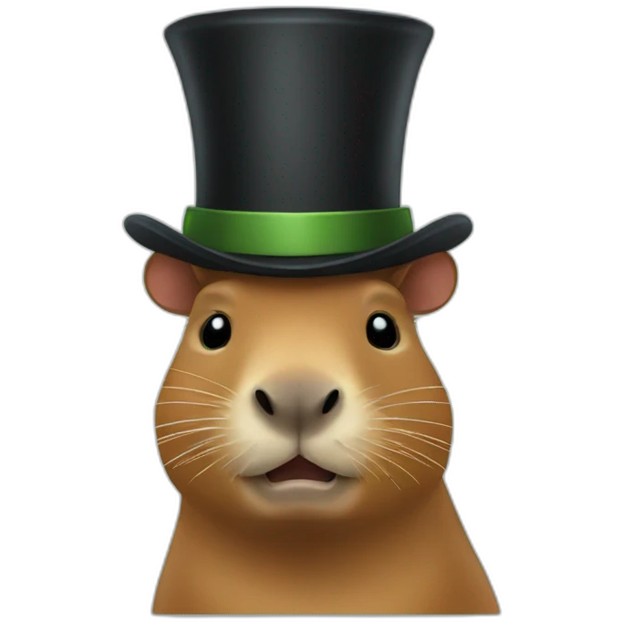 capybara with top hat emoji