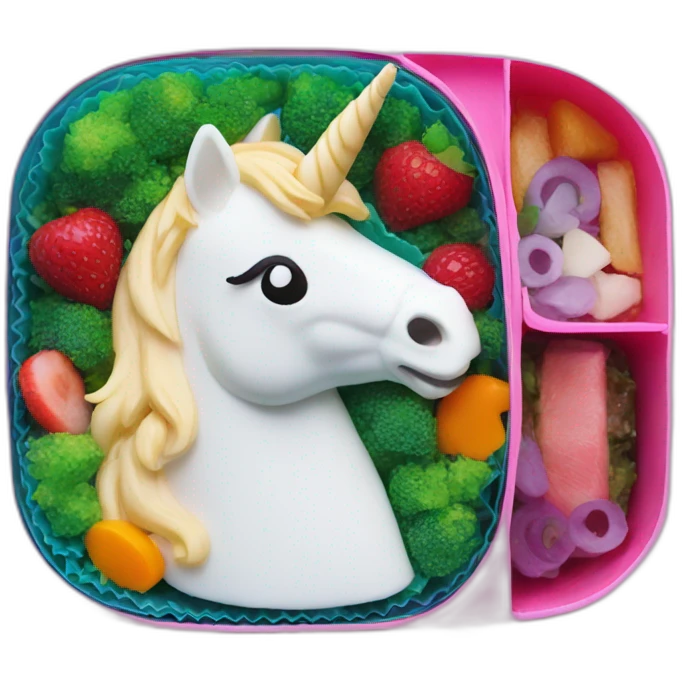 Unicorn bento box emoji